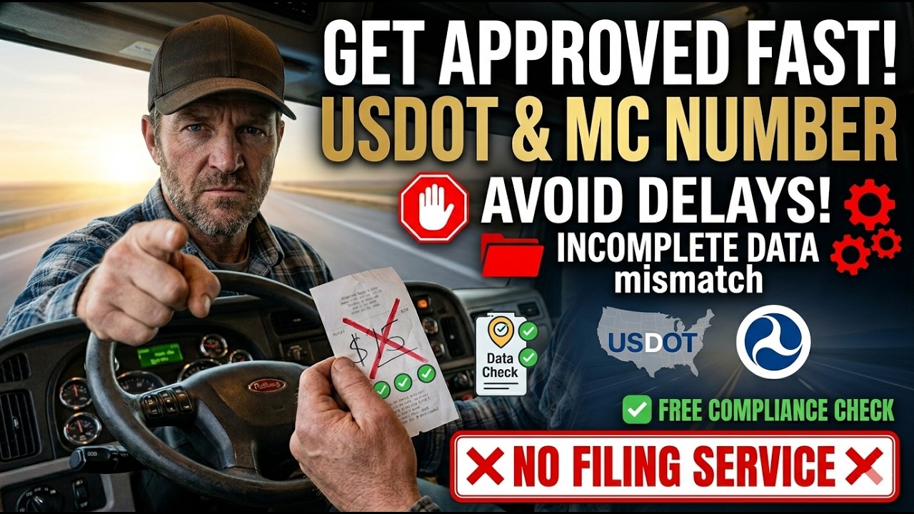 USDOT/MC Number Approval Fast: Avoid These Delays Without Paying a Filing Service.
