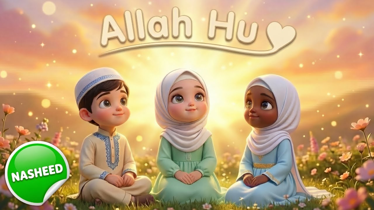 Allah Hu 🌙 | Peaceful Bedtime Nasheed for Kids