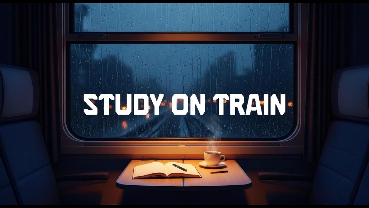 4 hours Rainy Train Lofi for focus Study and Sleep