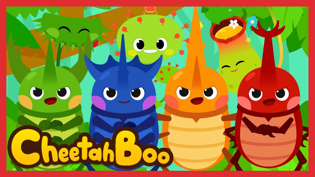 💪Strong and powerful Rhinobeetles and Monster plant songs | Nursery rhymes | Kids song | 