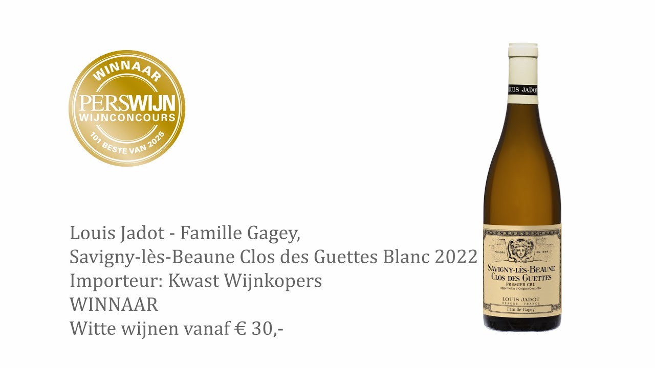 WINNAAR - WITTE WIJNEN VANAF € 30 - LOUIS JADOT - FAMILLE GAGEY, CLOS DES GUETTES BLANC 2022