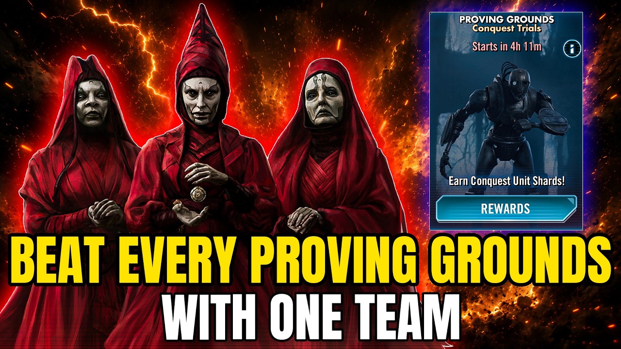 Beat Every Proving Grounds with ONE F2P TEAM! No GLs, Conquest, or Legendary Characters