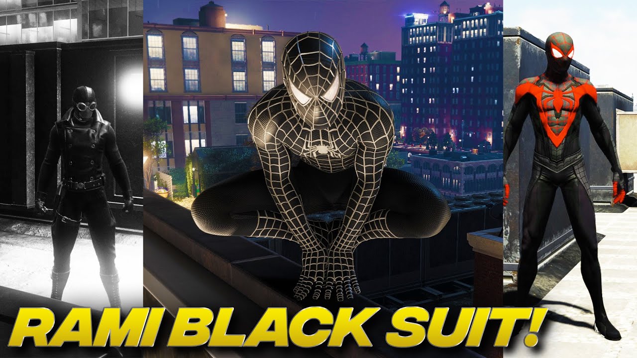 Marvel's Spider-Man PC Mods Black Suit Rami, Noire Mode, and Miles Morales!