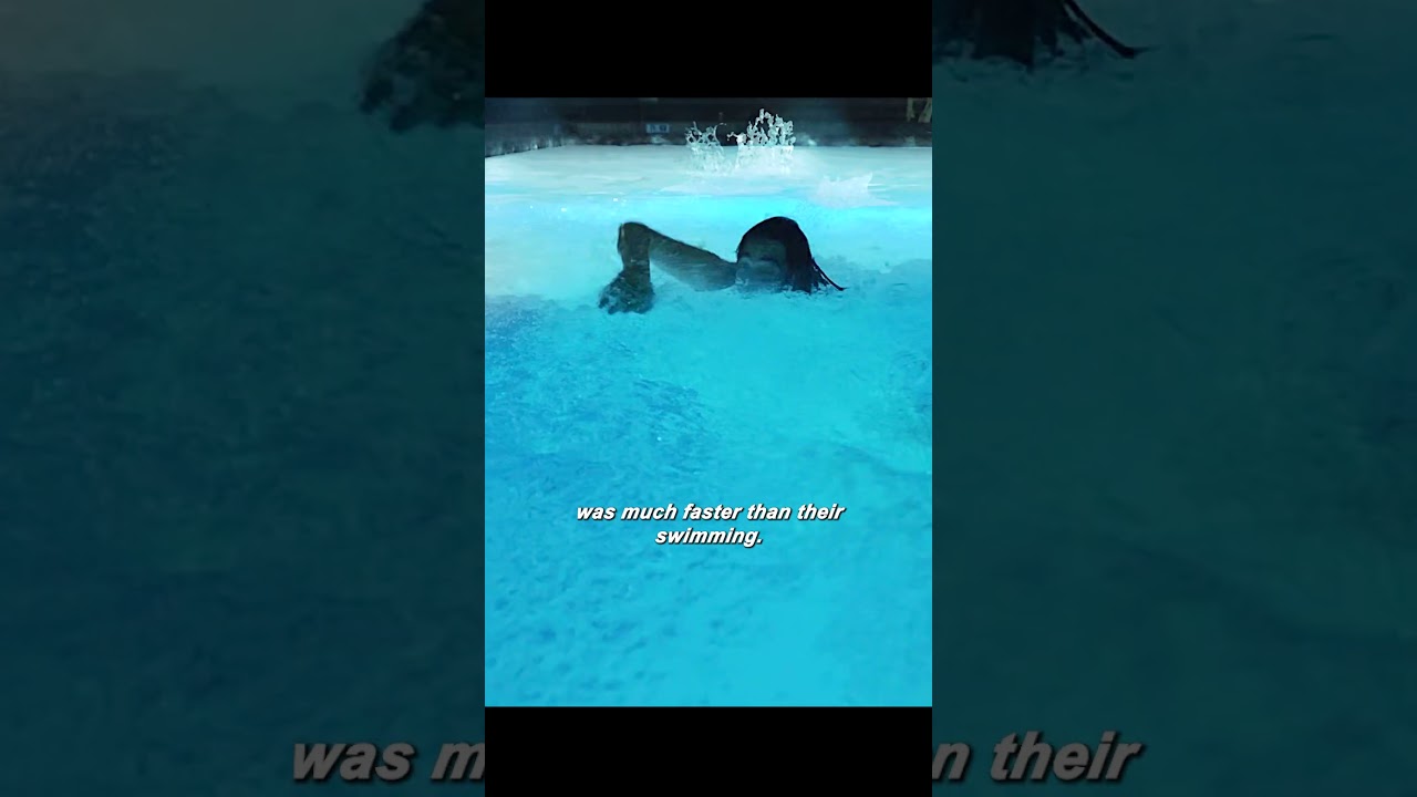 The girl was ready to strip down for a swim, but was surprised to find the pool freezing fast