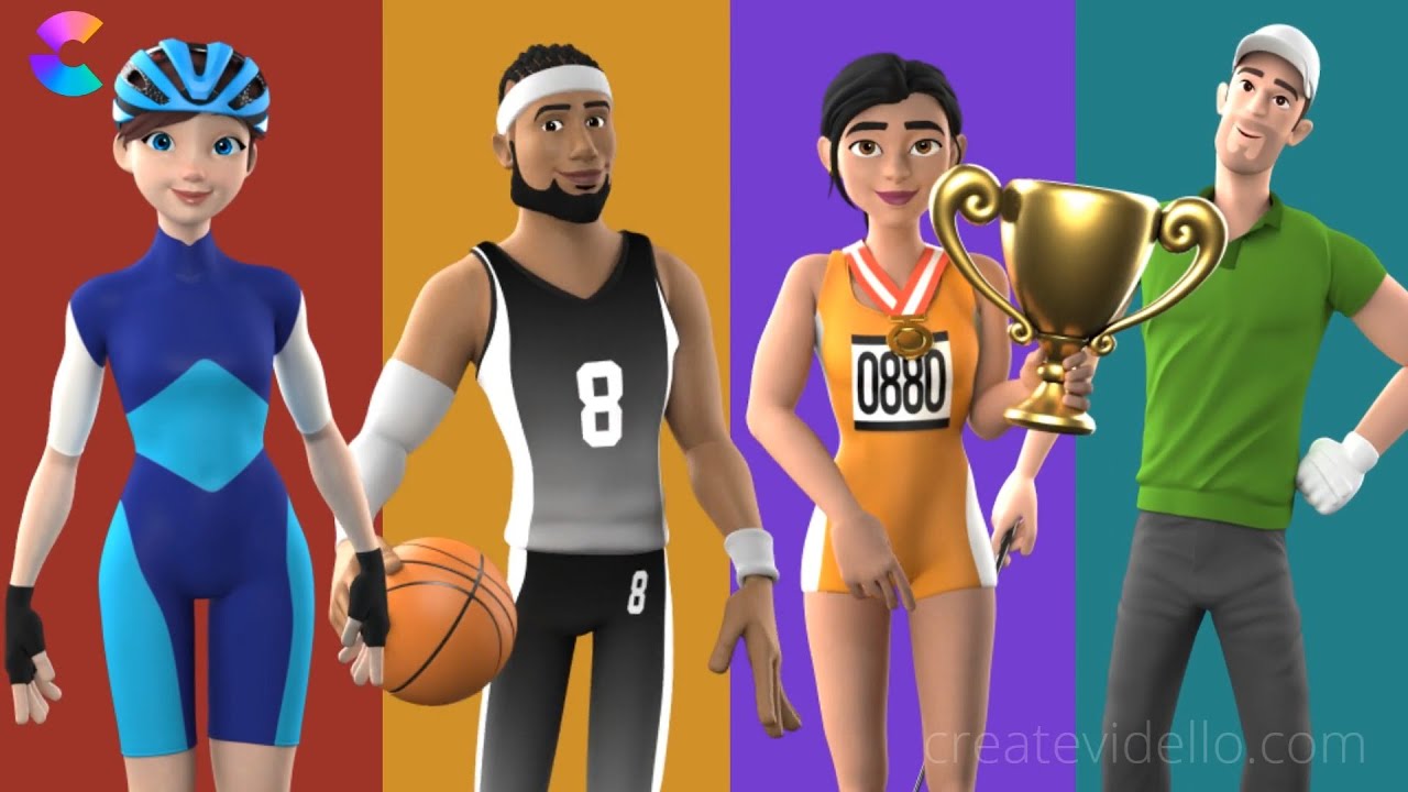 CreateStudio 3D Animated Characters & Templates July 2021 - Olympics Edition