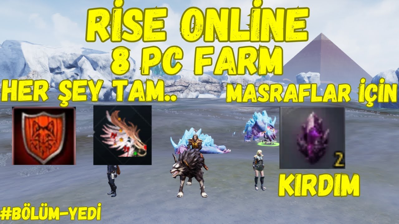 Rise Online 8 PC FARM | TEKTE EFSANE DROP ALDIK / KARAKTERLER HAYVAN GİBİ GELİŞİYOR