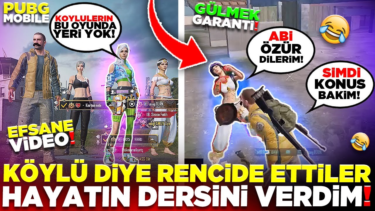 KÖYLÜ DİYE RENCİDE ETTİLER🥺HAYATIN DERSİNİ VERDİM😎 PUBG MOBILE