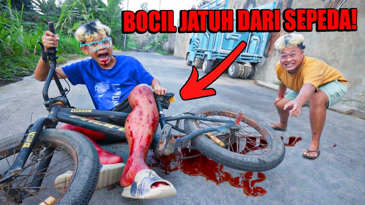 BOCIL JATUH DARI SEPEDA BMX BADAN NA PENUH LUKA!!! DIBAWA KE RUMAH SAKIT!