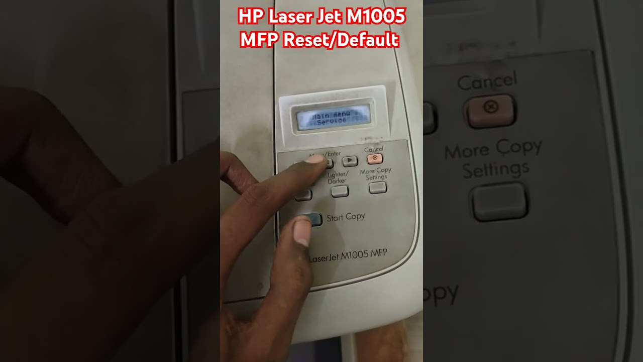 HP Laser Jet M1005 MFP Reset/Default kaise kre #hp #printer #reset