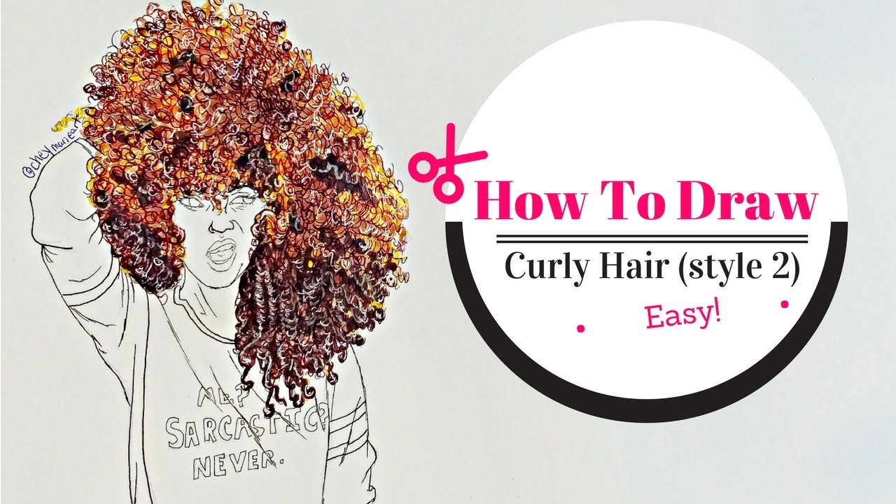 How To Draw Curly Hair (Easy Tutorial)