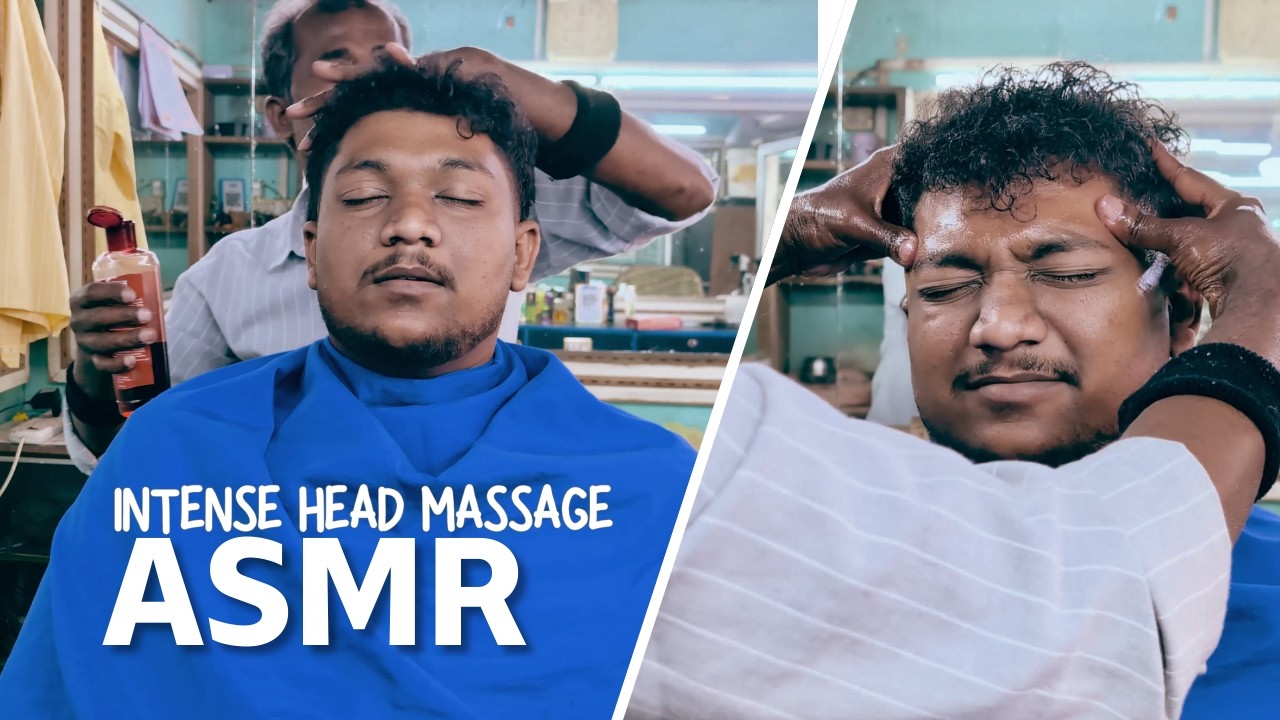 Intense Head Massage ASMR | No Talking | Hand Massage Sounds | Street ASMR