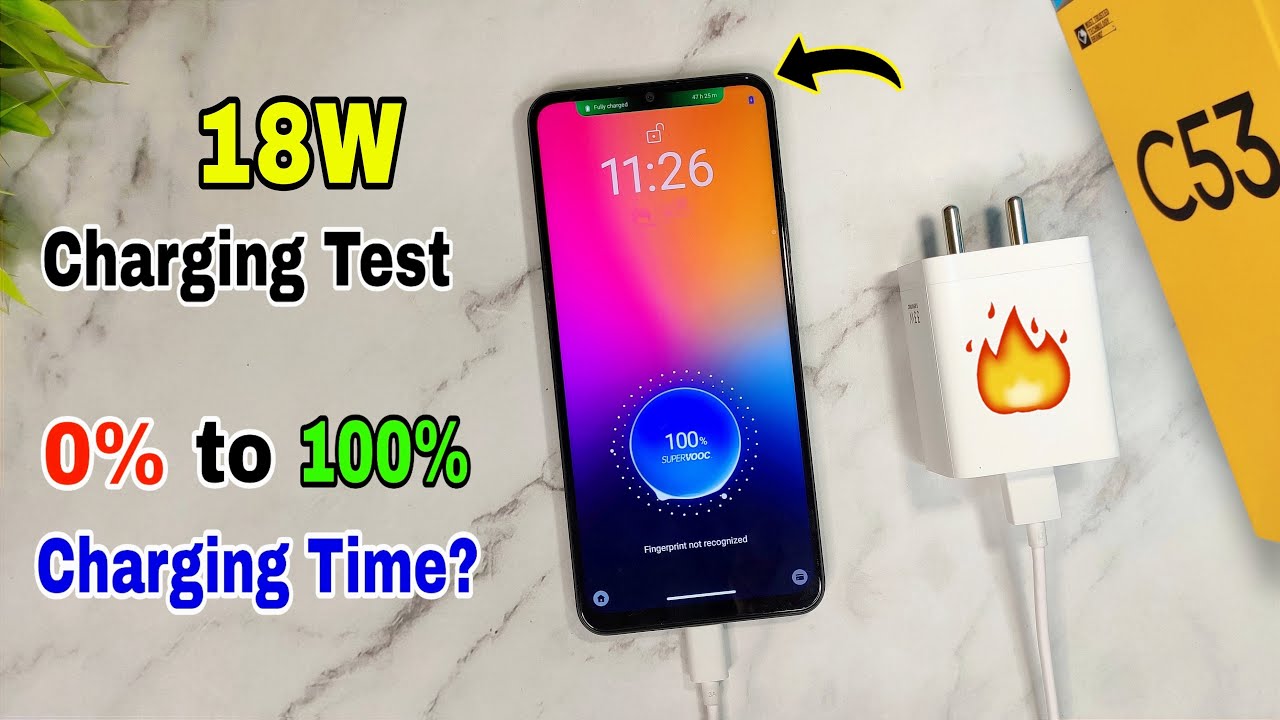Realme C53 Charging Test | realme c53 battery charging test 0 to 100% charging time | review