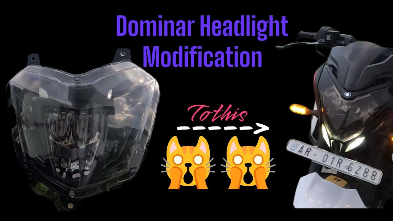 Dominar headlight modification | On My Ns200🤩 Installation Full Video 
