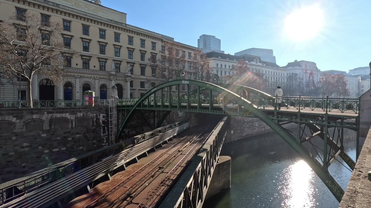 2 hours | Bridge from Before Sunrise in Vienna Video | City bird sounds to relax, study, calm | 4K