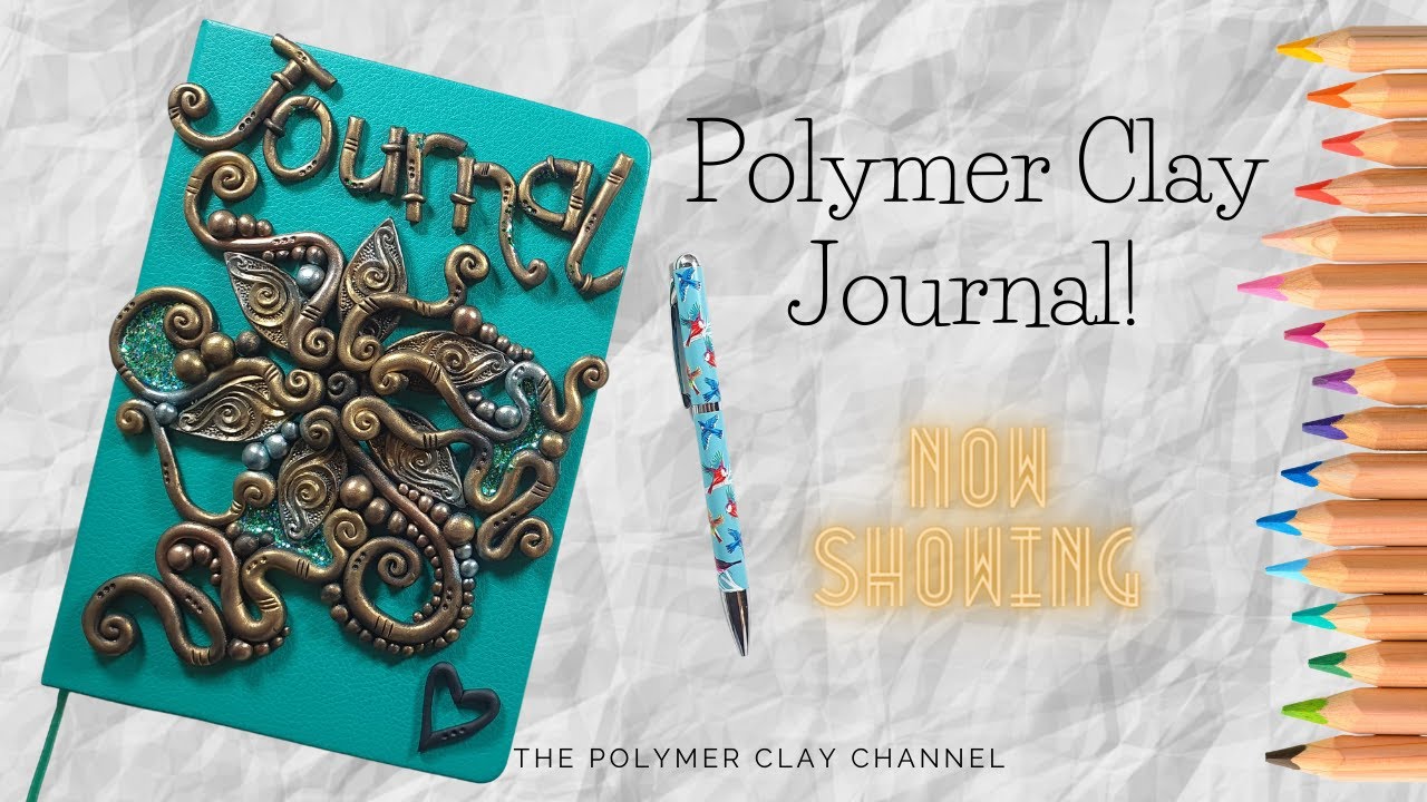POLYMER CLAY JOURNAL COVER! (How to & EASY FOR BEGINNERS!)