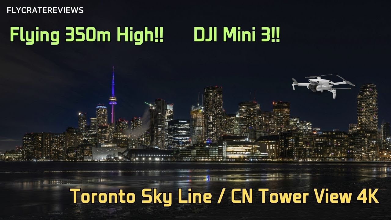 Toronto Sky line and CN Tower View in 4K Using DJI Mini 3!!