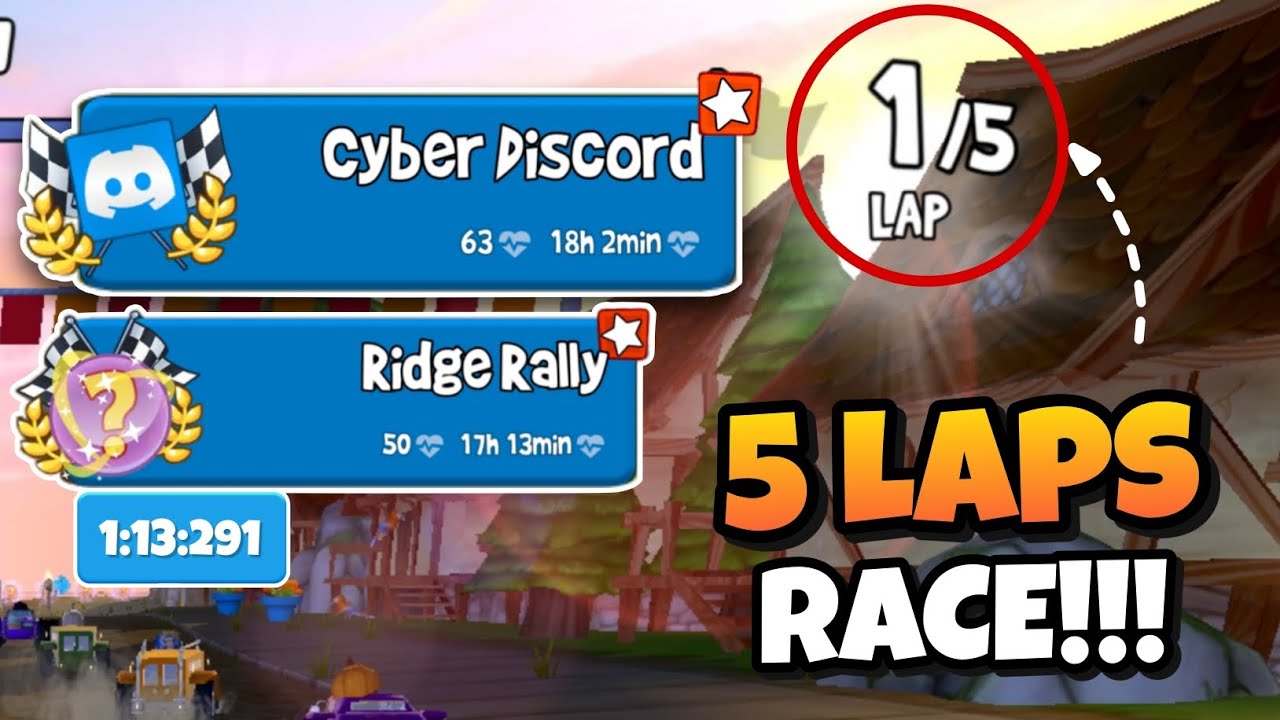 🔥5 Laps Race At Cyber Discord - 🏁Ridge Rally🥇- Beach Buggy Racing 2 || #bbr2