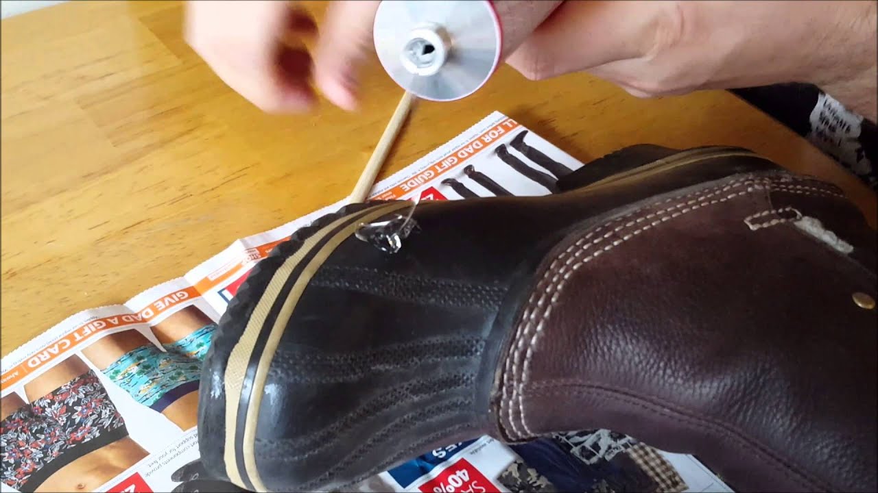 How to repair/fix your boot with Shoe Goo and the result#savemoney