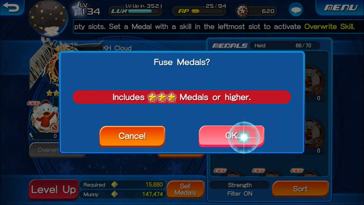 KHUX: KH Cloud to Level 100, 600 Jewel Pull