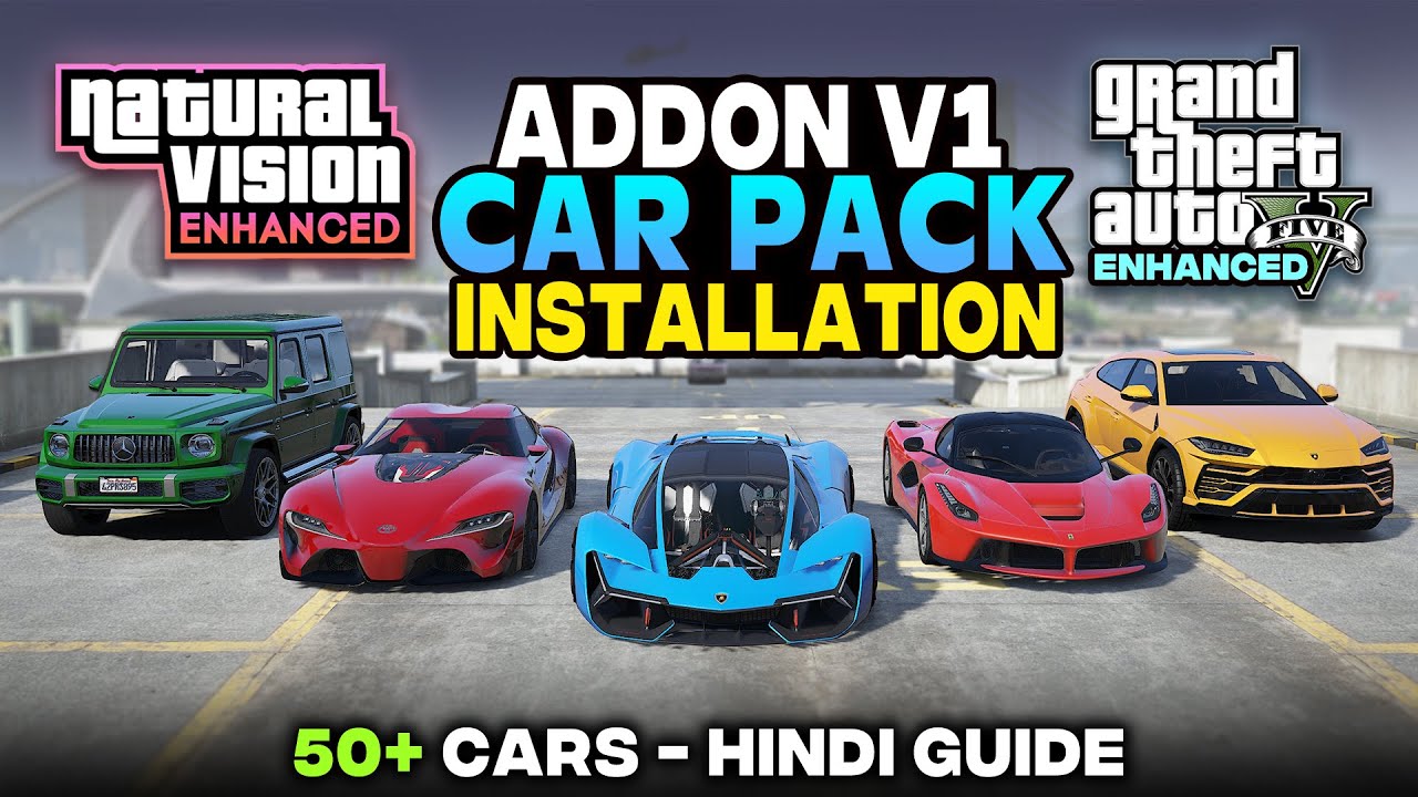 How To Install Add-on Carpack For GTA 5 Enhanced And NaturalVision Enhanced  | Mod Guide 2025