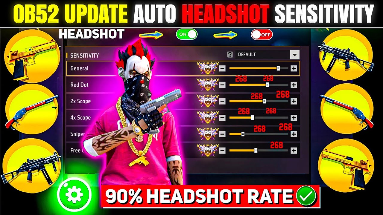 Free Fire Auto Headshot Trick 2026 Sensitivity | 2gb, 4gb, 6gb Ram Headshot Sensitivity Setting