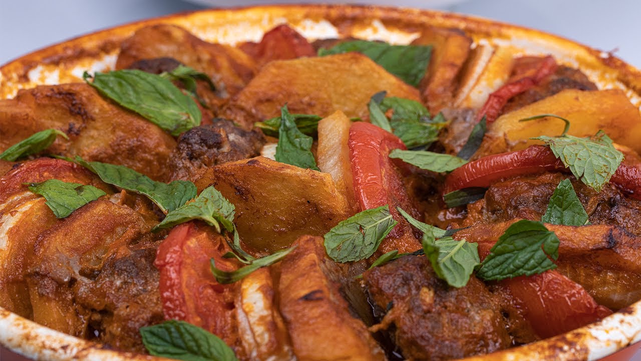 كفتة وبطاطا بالصينية - Kofta and Potato Oven Recipe
