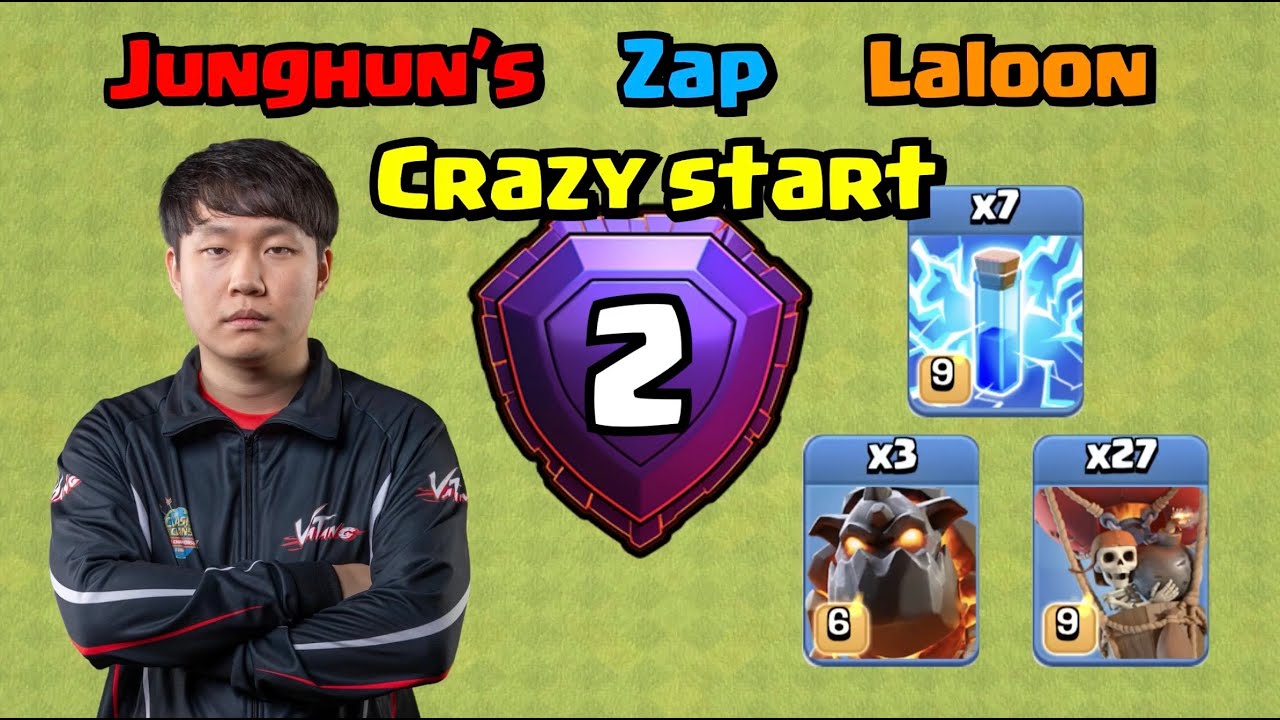 [Legend League] Clash Of Clans Legend Junghun’s Zap lalo Attack_클래시오브클랜 정훈 번개라벌 완파영상[#8]