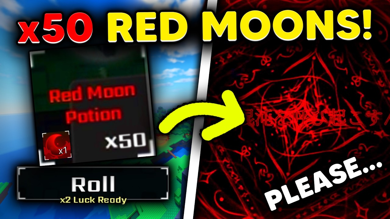 I Used 50 NEW 'RED MOON' POTIONS For NEW '赤月の破片' AURA! | Sol's RNG