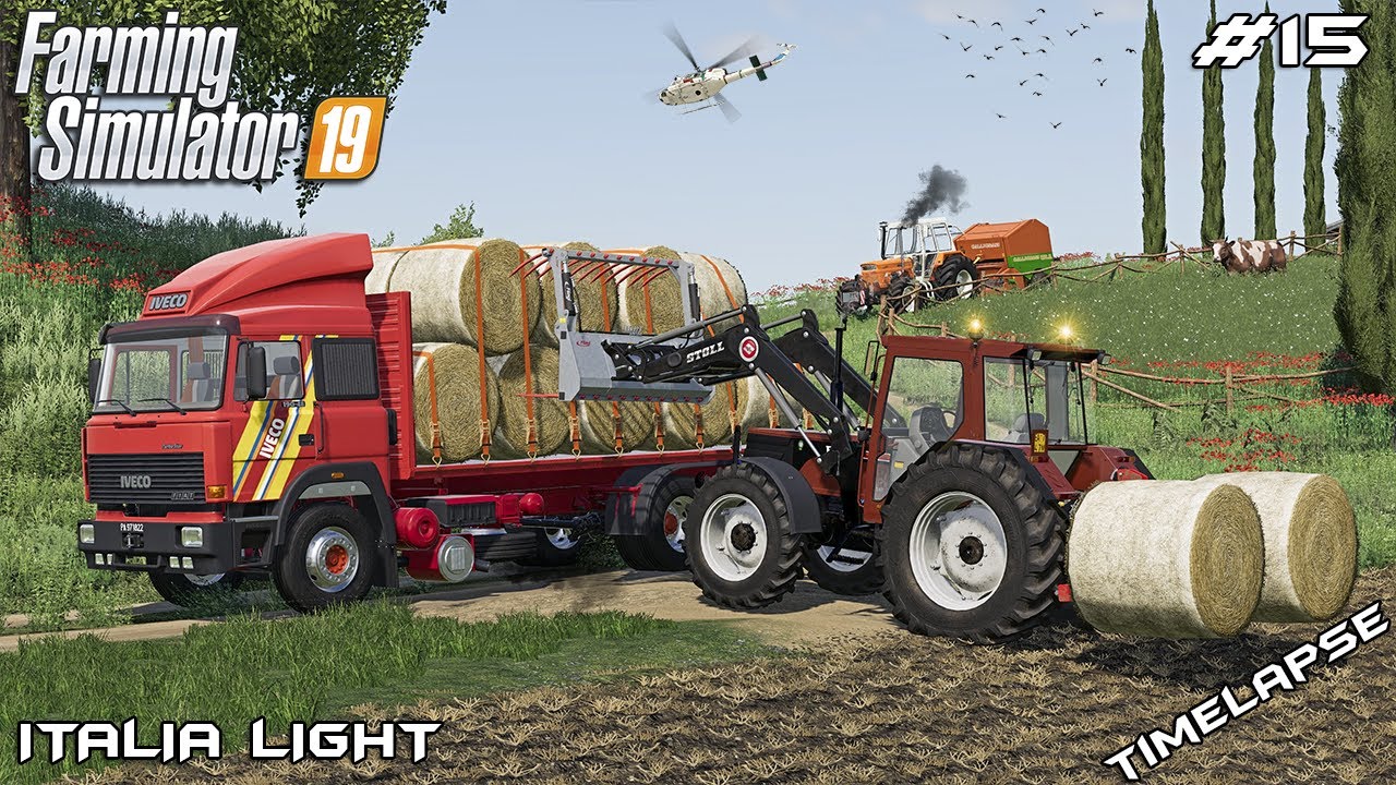 Baling STRAW and selling SILAGE bales | Animals on Italia | Farming Simulator 19 | Episode 15