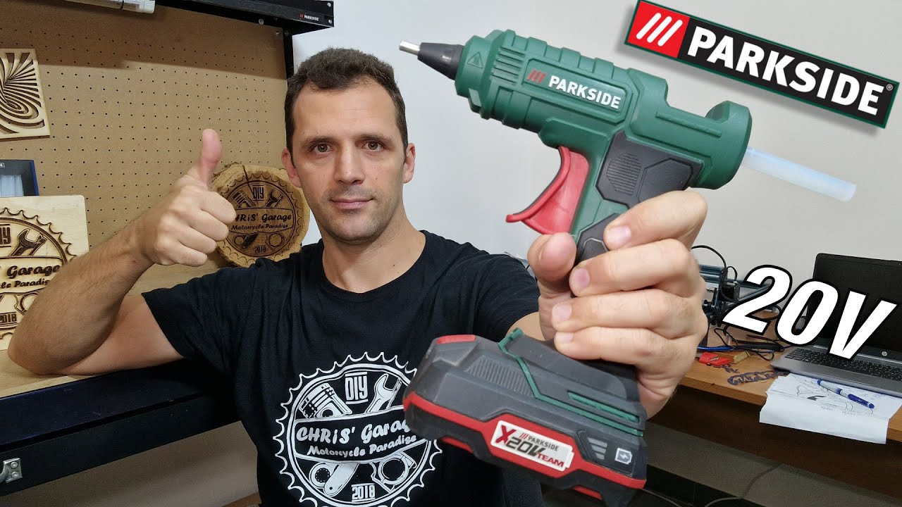 Pistola per Colla a Caldo 20V Ricaricabile PARKSIDE PHPA 20-LI A1