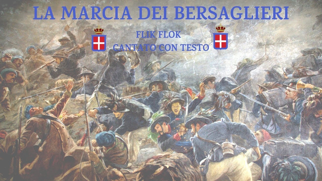 La Marcia dei Bersaglieri - Flik Flok cantato con testo.