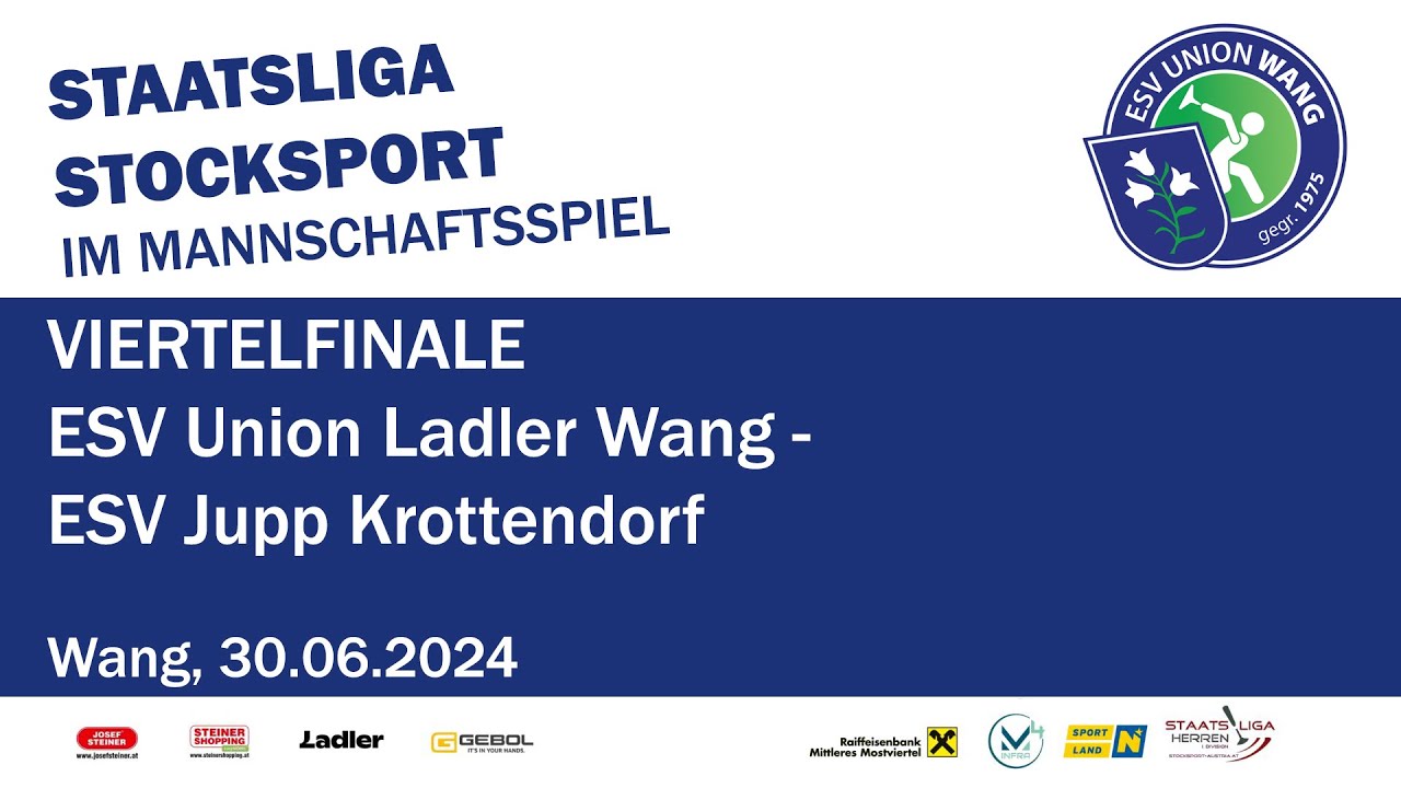 Staatsliga Herren 2024 Viertelfinale - ESV Union Ladler Wang - ESV Jupp Krottendorf - 29.06.2024