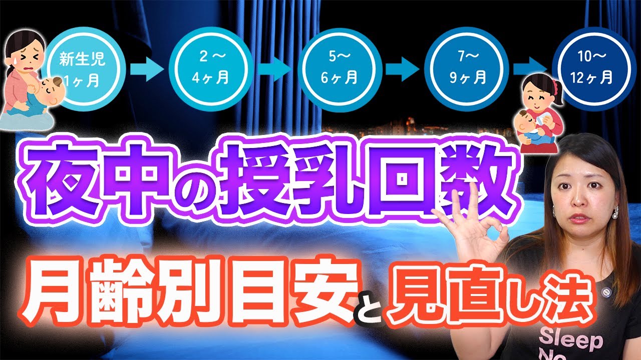【月齢別の目安】赤ちゃん夜中の授乳回数と多すぎる時の見直し方法