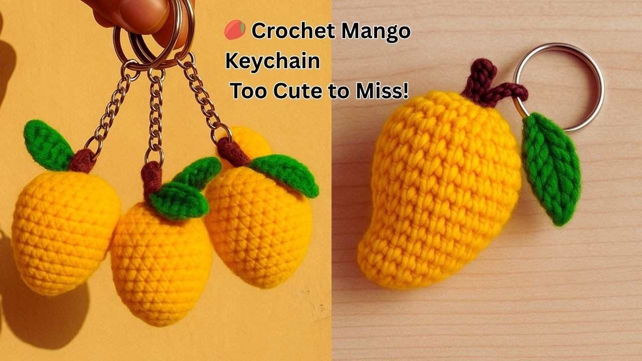Wow 💫 Amazing Cute Mango Keychain Tutorial 🥰Car Hanging 💯 Easy to make for Beginners | Nitya Uphaar