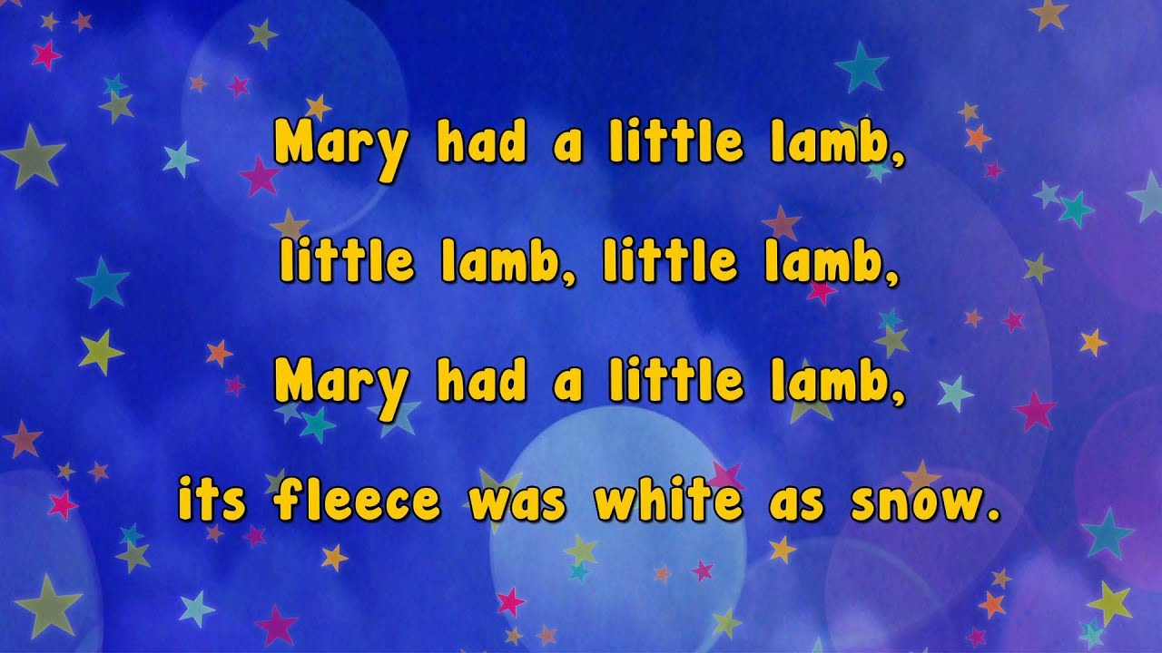 Karaoke - Mary Had A Little Lamb | Karaoke Rhymes