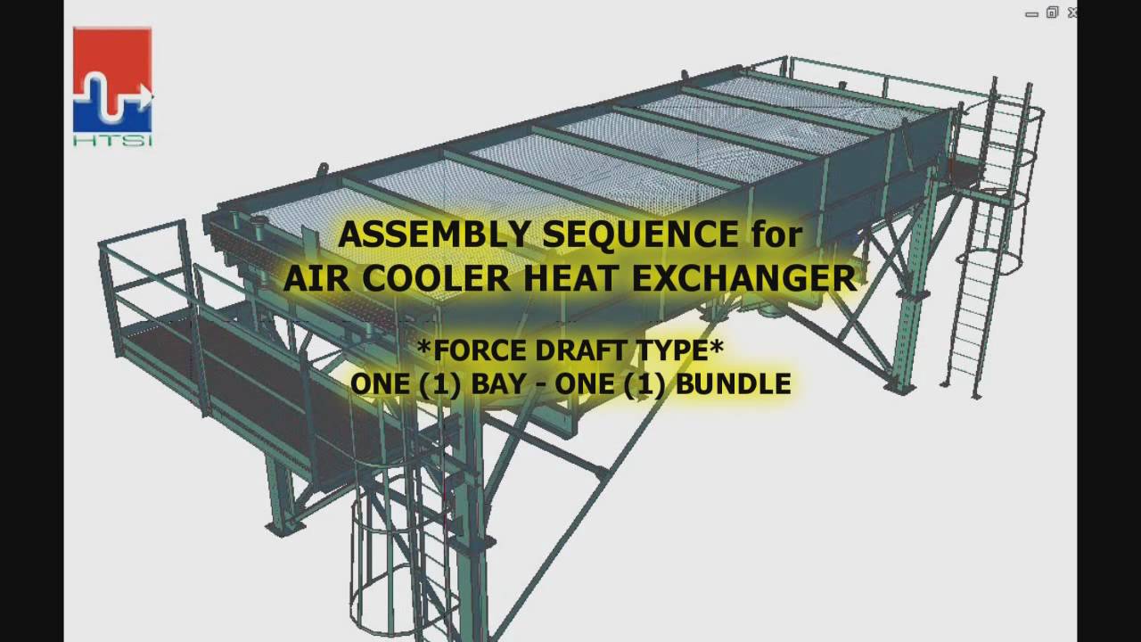 AIR COOLER HEAT EXCHANGER - ANIMATED ASSEMBLY