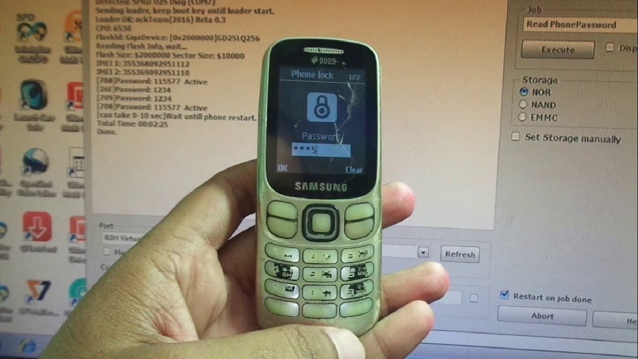 Samsung metro 313 phone lock remove by UMT.