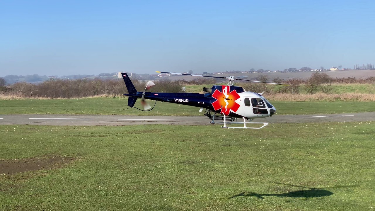 Scale Model RC H125 AS350 Helicopter Flight
