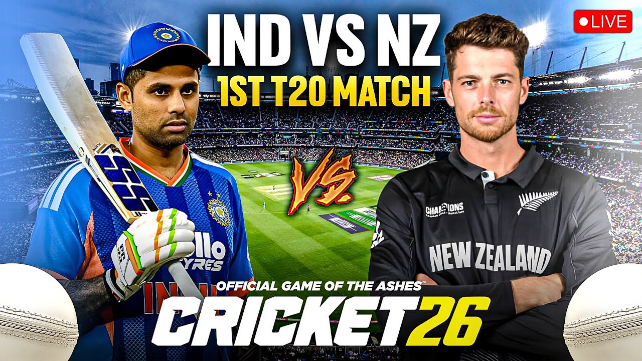 NEW ZEALAND TOUR OF INDIA | INDIA VS NEW ZEALAND 1ST T20 MATCH | CRICKET 26 LIVE - KRITX PLAYS