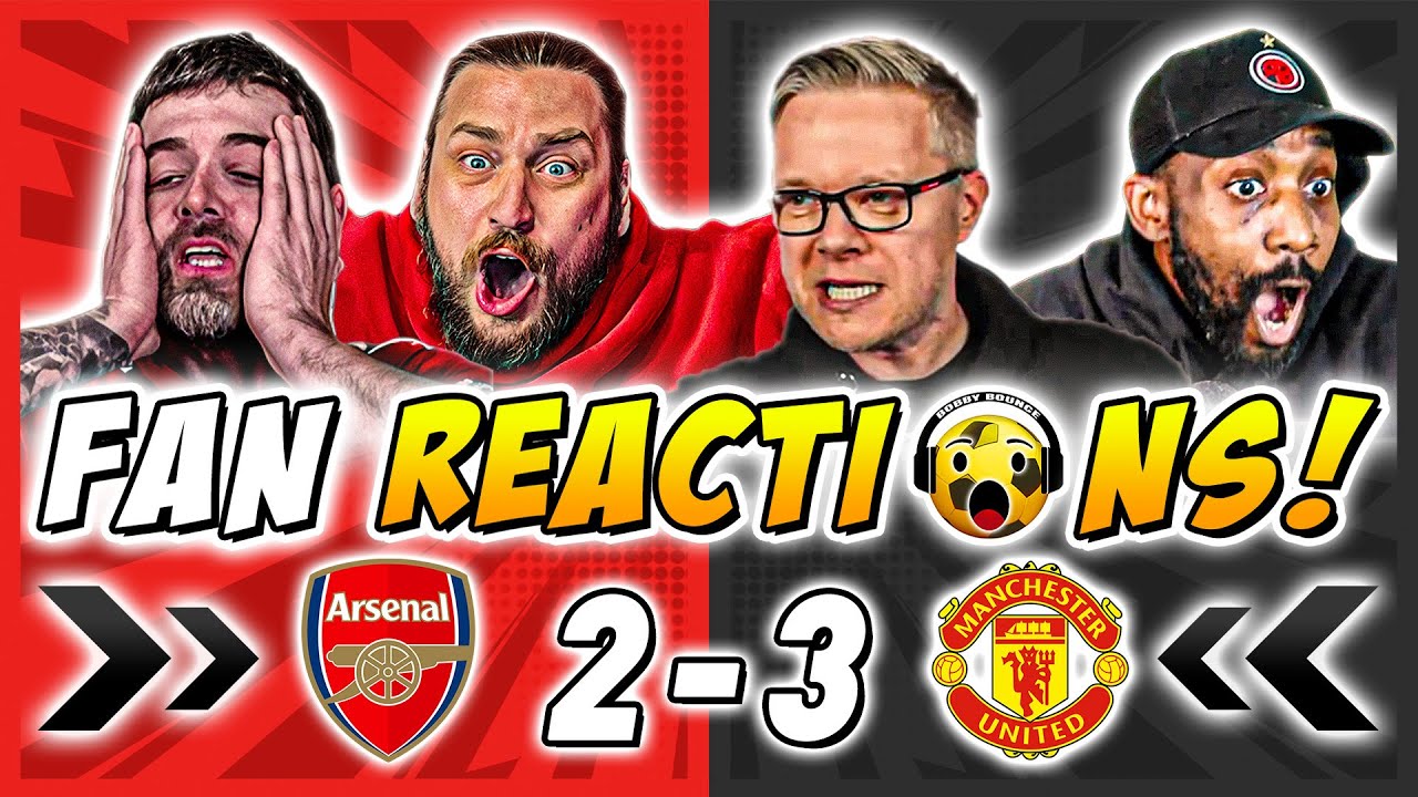 Man United Fans GO MENTAL 🤯 Reactions to Arsenal 2-3 Man United | Premier League Fan Reactions