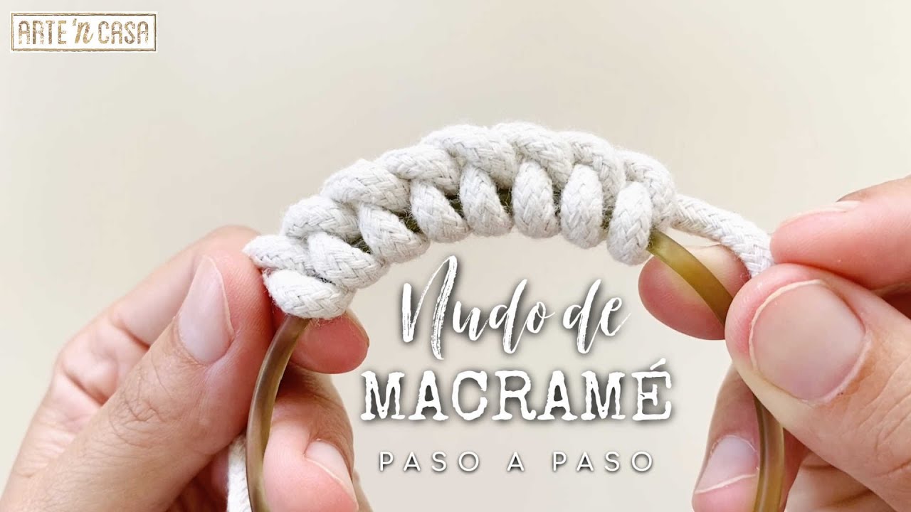 Nudos de macram&eacute; para decorar un aro