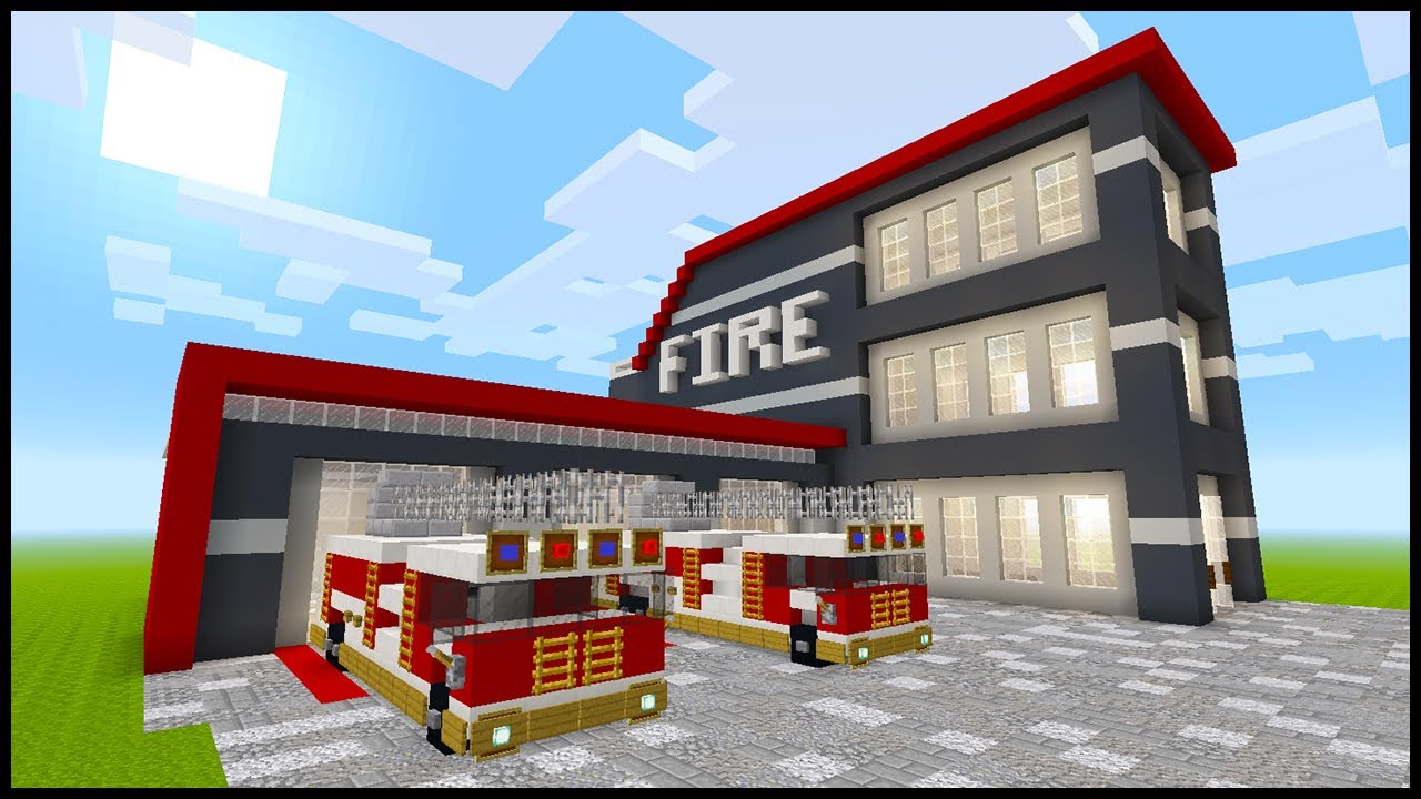 Minecraft: How to Build a Fire Station | PART 2