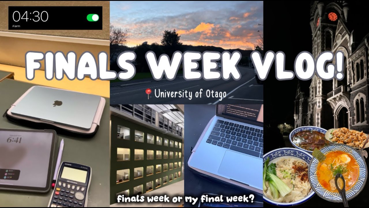 Uni vlog nz | Finals week at Otago University! days in my life, study, food, waking up at 4am, exams