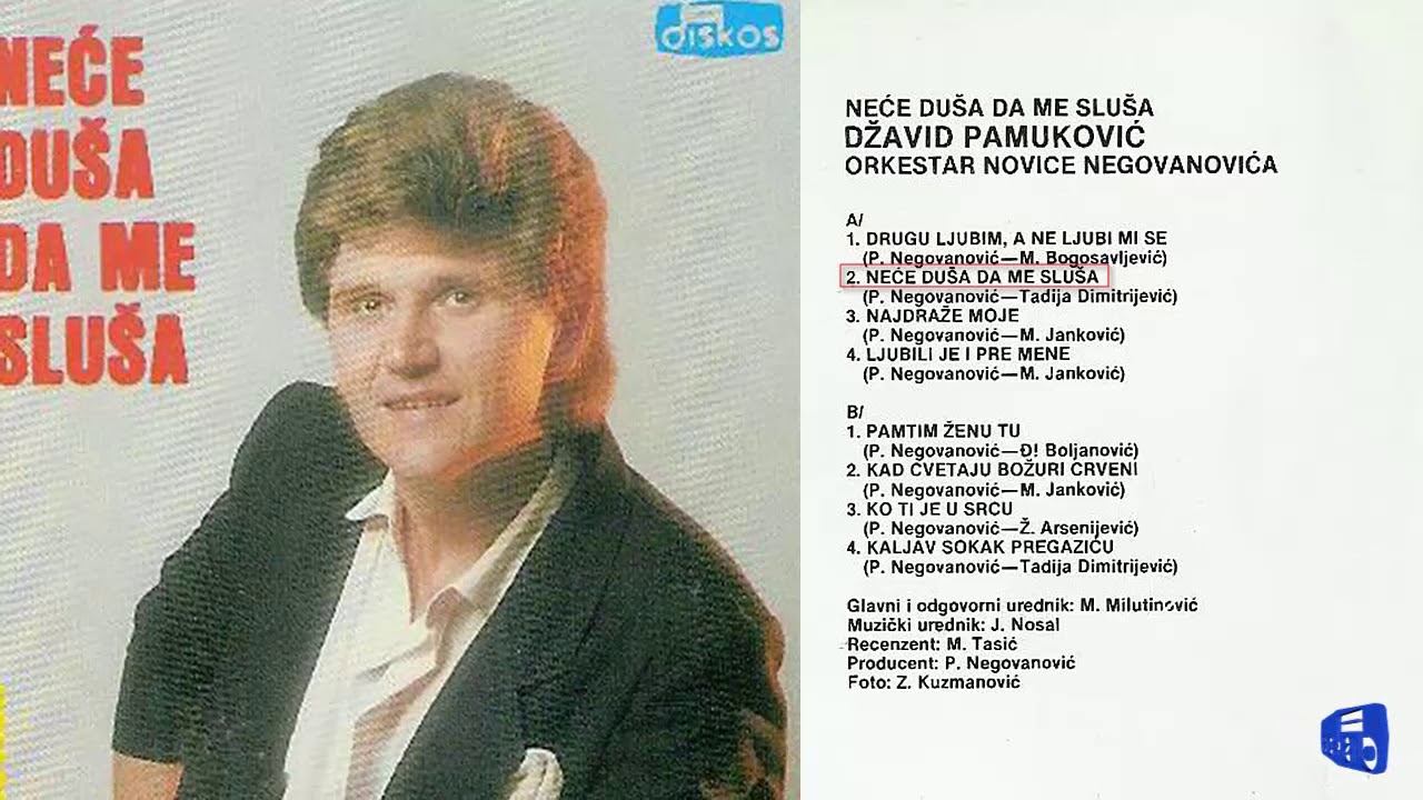 Dzavid Pamukovic - Nece dusa da me slusa - (Audio 1989)