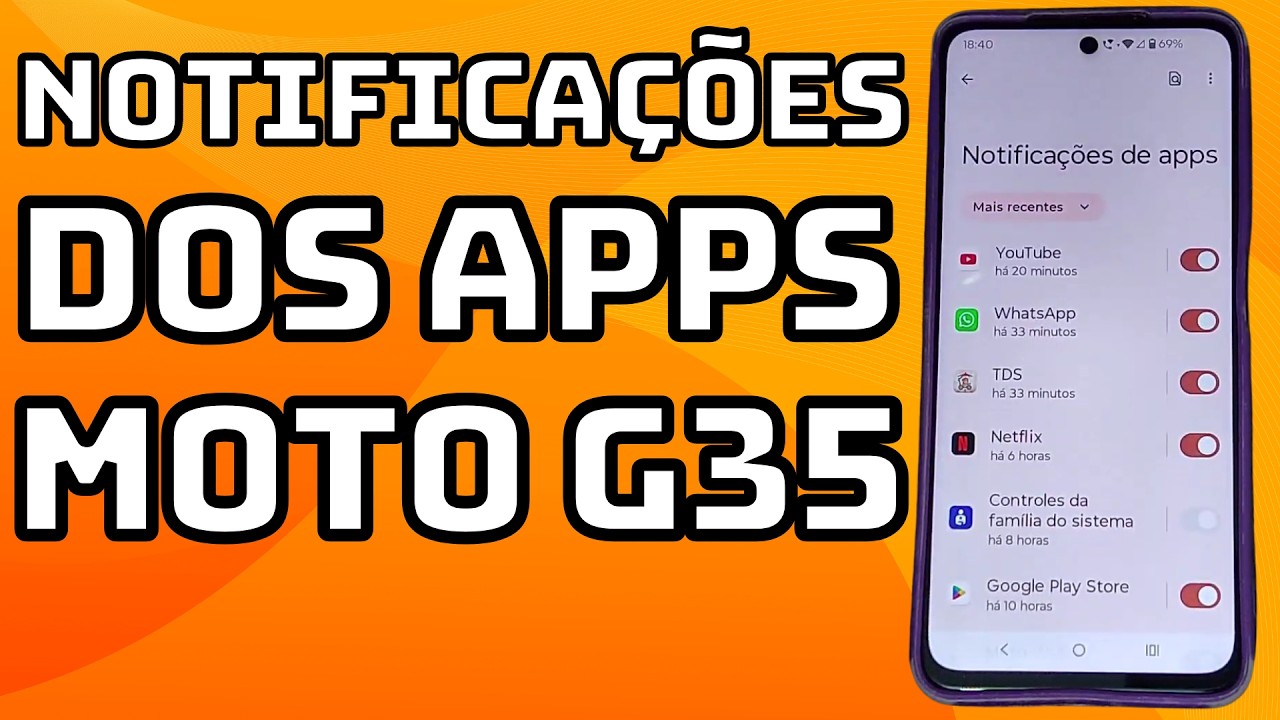 COMO ATIVAR OU DESATIVAR NOTIFICAÇÕES DOS APLICATIVOS NO CELULAR MOTOROLA MOTO G35 5G
