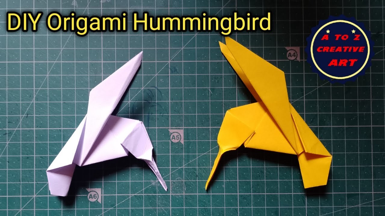 Paper Hummingbird 🐦 Origami Paper Bird 🐦 Origami Paper Craft Tutorial For Beginners 🐦 Paper Bird