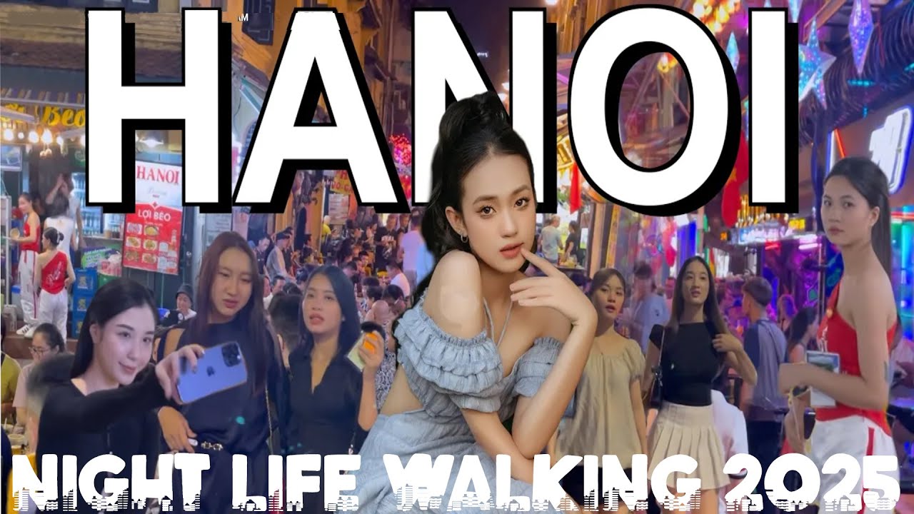 Crazy Nightlife of Hanoi Vietnam 🇻🇳 | Red Light Area of Hanoi | Hanoi ASMR Walking Street |