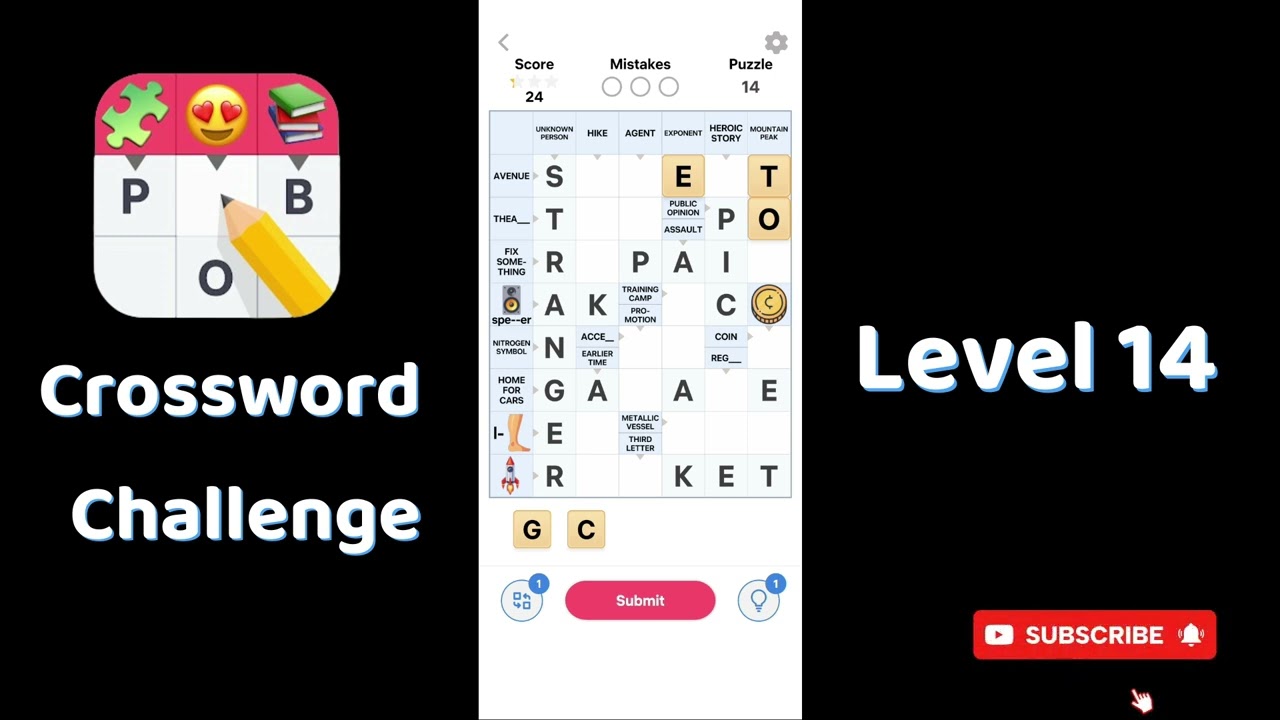 🎮 Crossword Challenge Level 14 answers | Go Answer