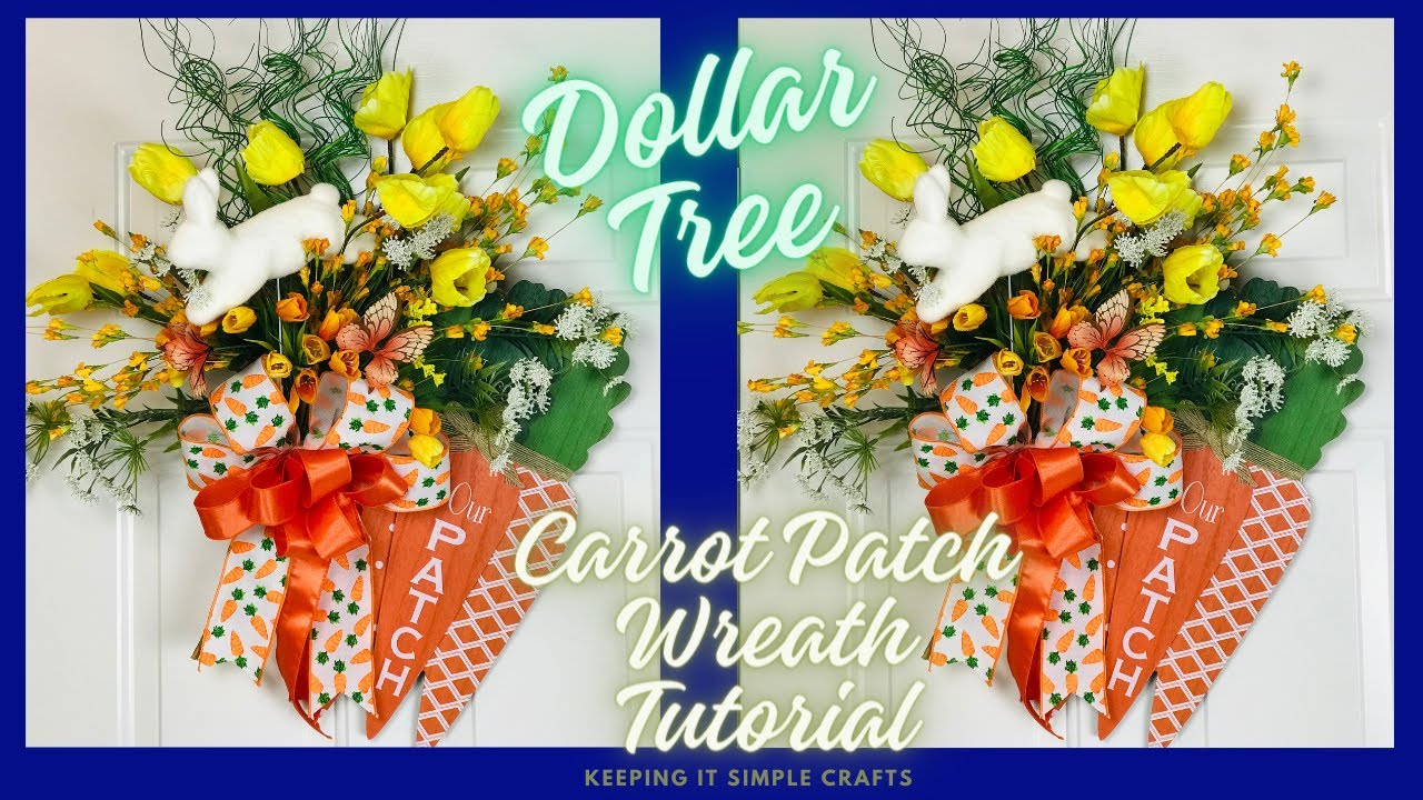 DOLLAR TREE EASTER SPLATTER SCREEN WREATH DIY 🥕SPRING BOUQUET EASY TO MAKE - HIGH END HOME DECOR 🌼