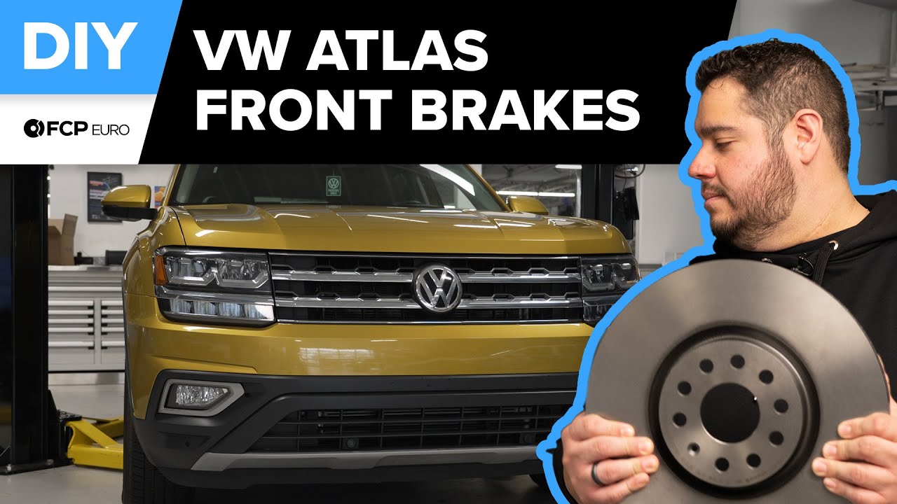 Замена передних тормозных колодок и ротора Volkswagen Atlas своими руками (VW Atlas MQB 2018-2021...